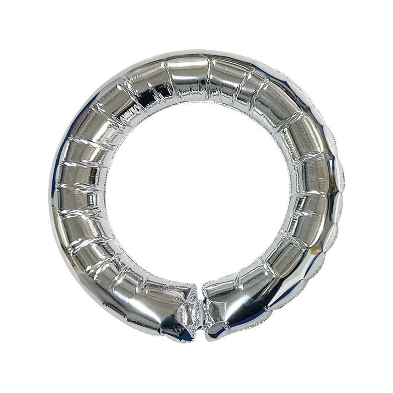 Foil Balloon 9 Inch Deco Ring Silver