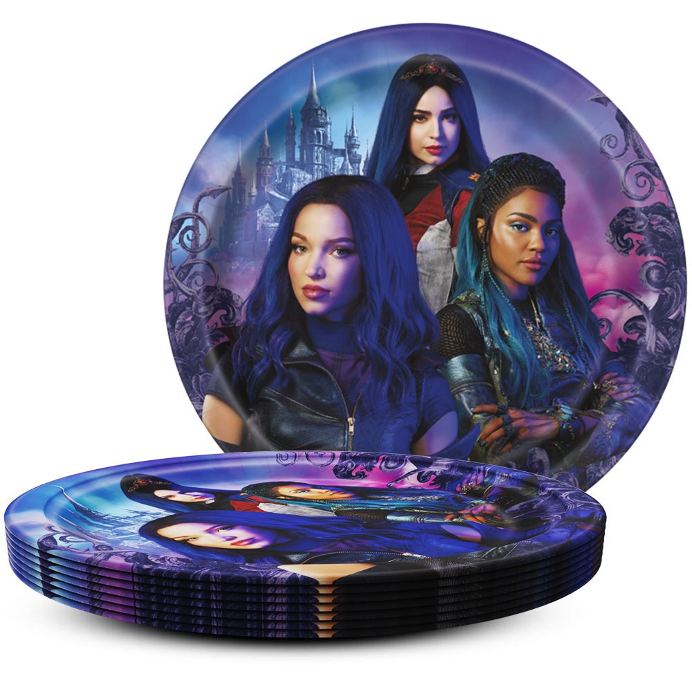 Kids Dinner Plates Descendants 3 Round 9 Inch