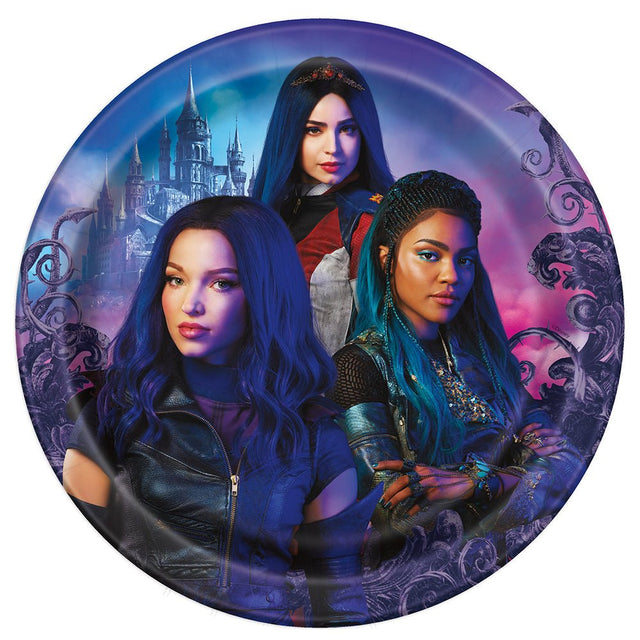 Kids Dinner Plates Descendants 3 Round 9 Inch