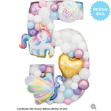 Foil Balloon Eyelashes Gold 9 Inch