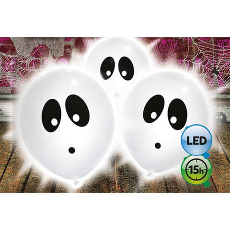 Ghost LED Light Up Balloons 3 Pack