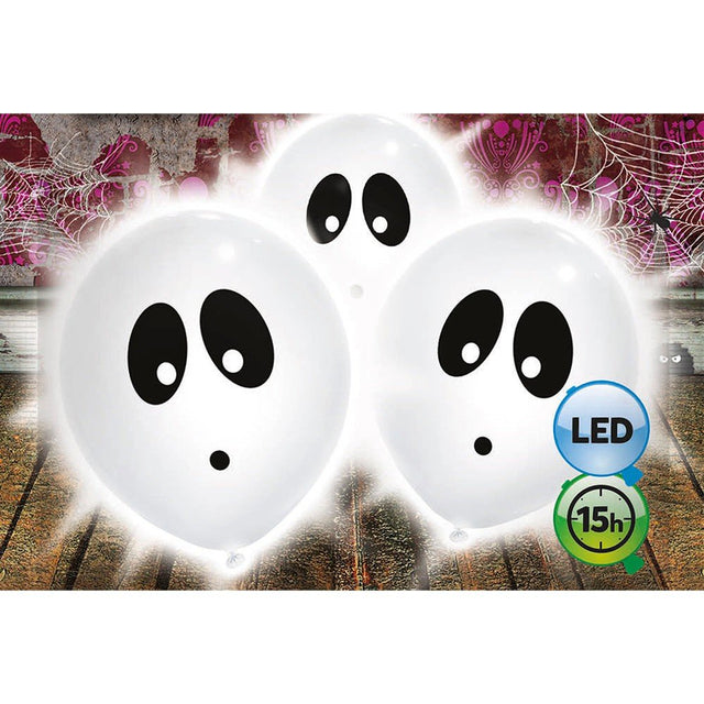 Ghost LED Light Up Balloons 3 Pack