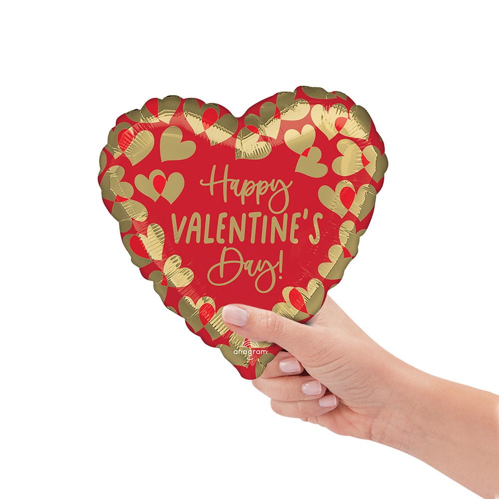 Foil Balloon Golden Happy Valentine's Day