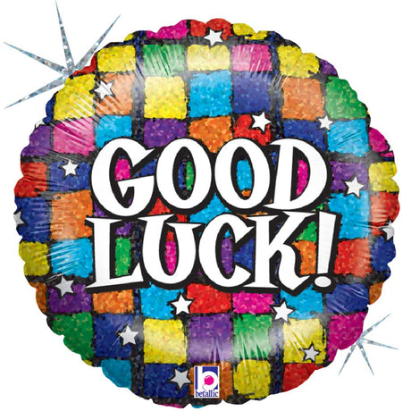 Foil Balloon Good Luck Squares 9 Inch
