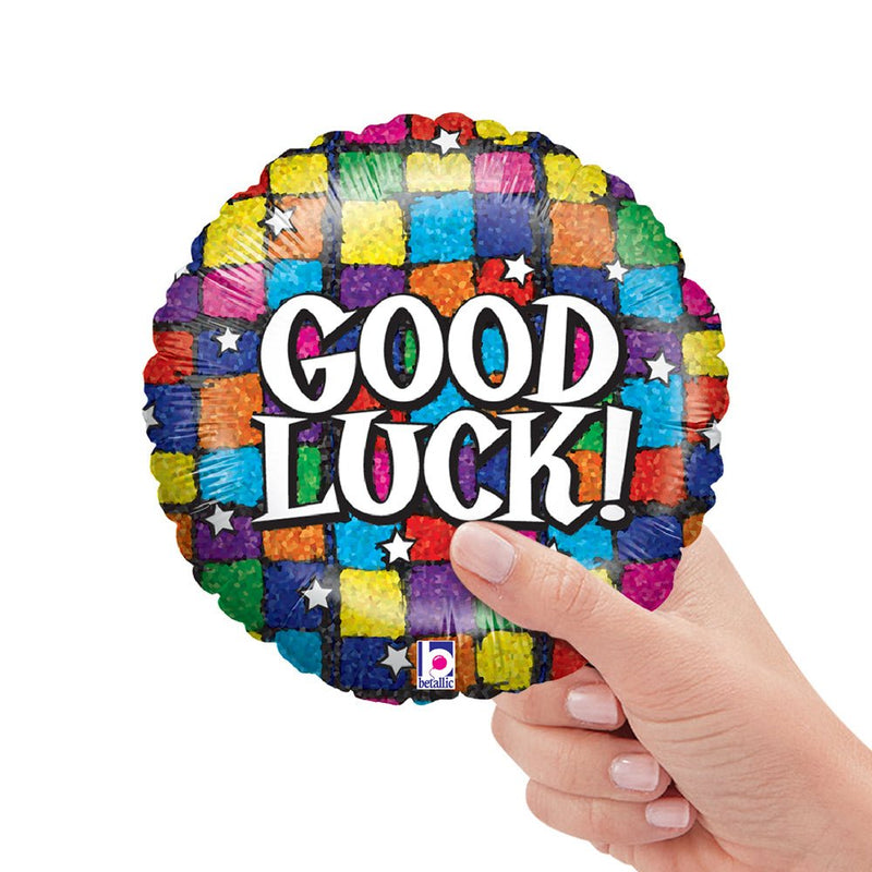 Foil Balloon Good Luck Squares 9 Inch