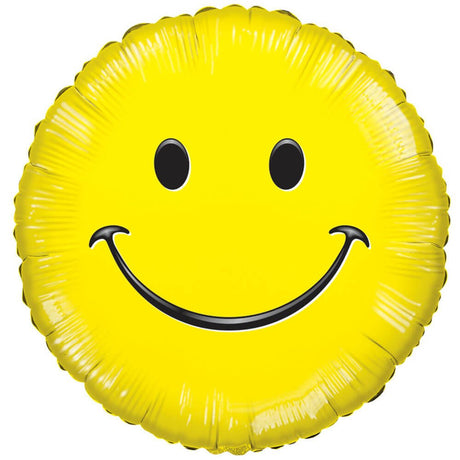 Foil Balloon Happy Face 9 Inch Air-Fill Only