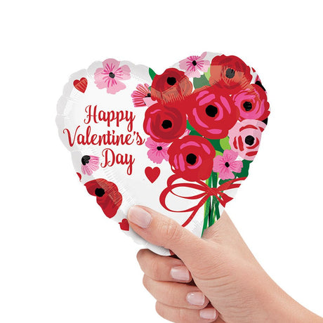 Foil Balloon Happy Valentine's Day Lovely Roses Mini Shape
