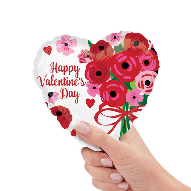Foil Balloon Happy Valentine's Day Lovely Roses Mini Shape