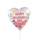 Foil Balloon Happy Valentine's Day Satin Romantic Flowers