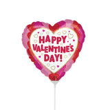 Valentine's Day Foil Balloon Wrapped in Hearts