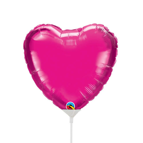 Foil Heart Balloon Magenta Air-Fill Only