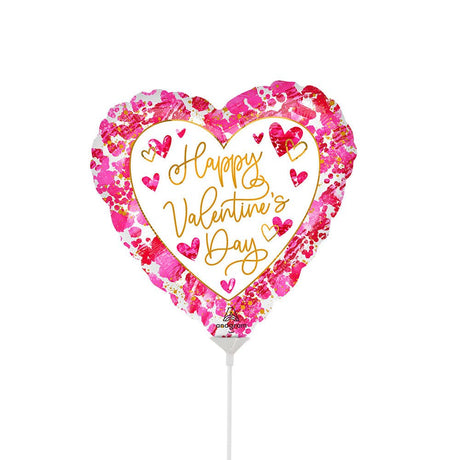 Foil Balloon Girls Valentine's Day Heartful 9 Inch