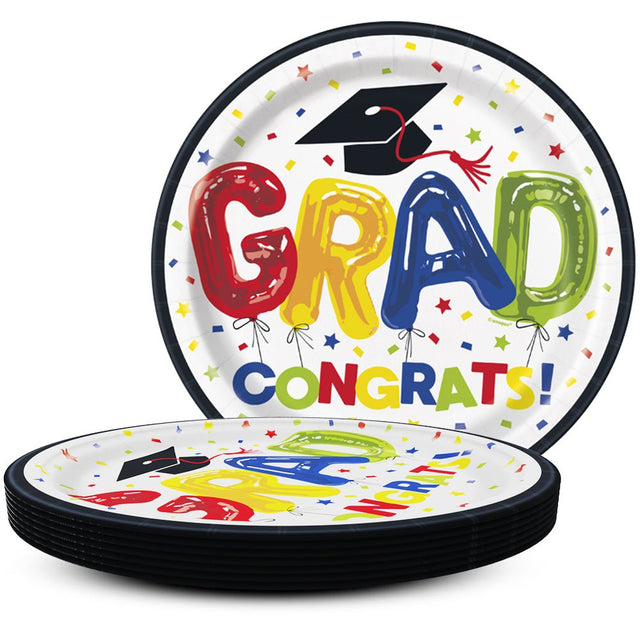 Graduation Dinner Plates 8 Pack