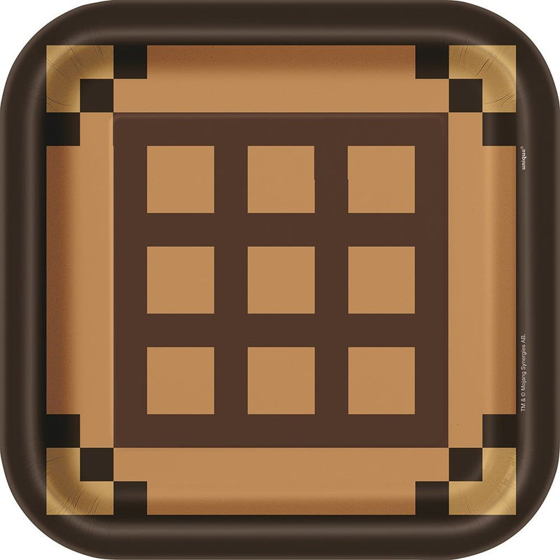 Minecraft Square Dinner Plates 8 Pack