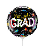 Foil Balloon Mini Congrats Grad Shooting Stars