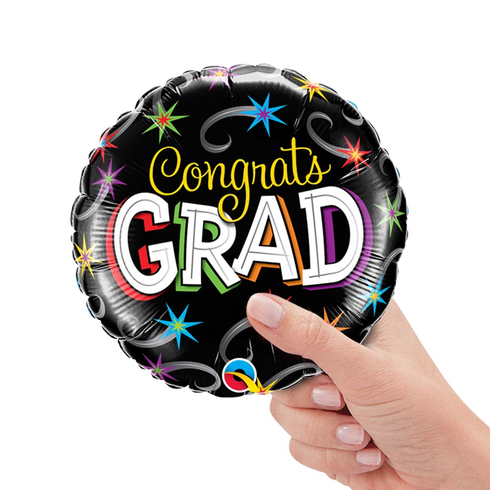 Foil Balloon Mini Congrats Grad Shooting Stars