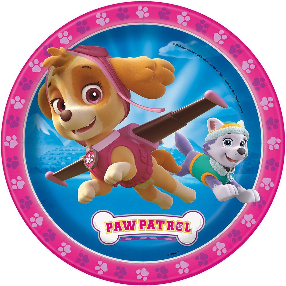 Girls Paw Patrol Dinner Plates 8 Pack