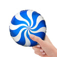 Foil Balloon Peppermint Candy Blue