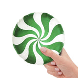 Foil Balloon Peppermint Candy Green
