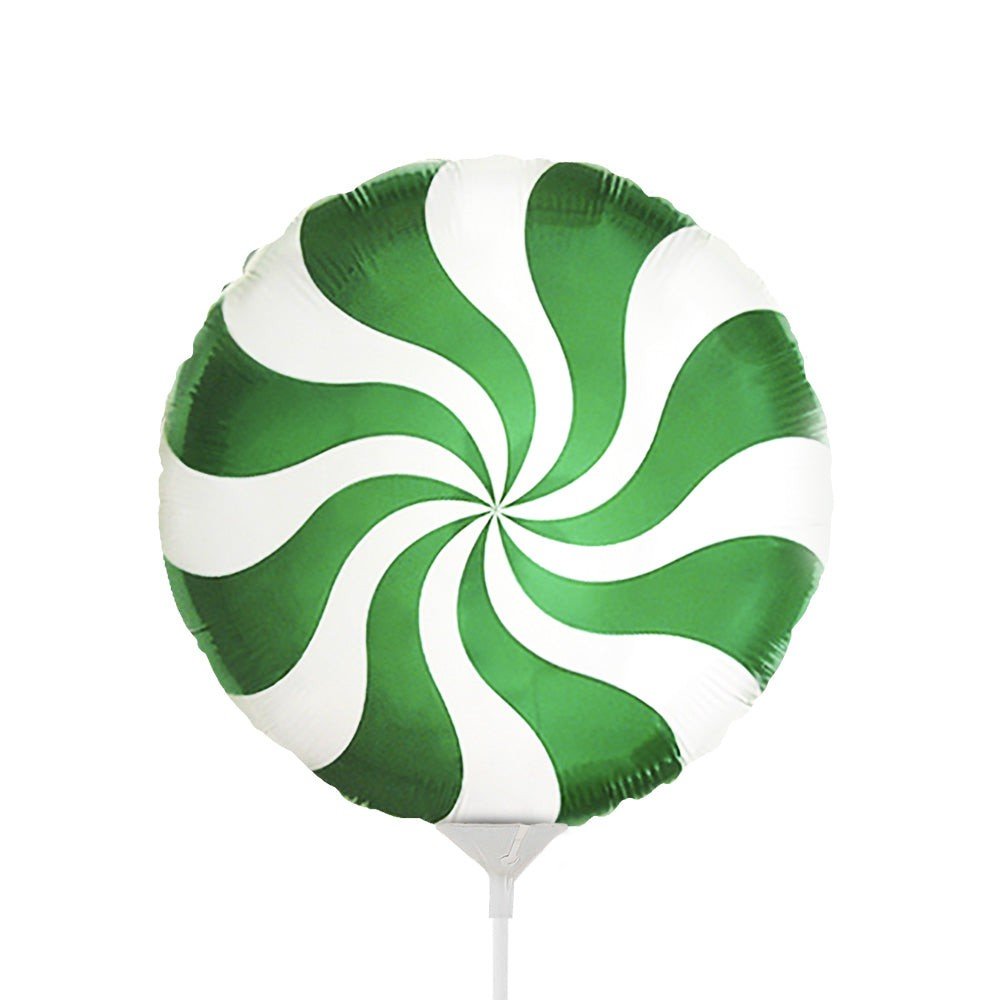 Foil Balloon Peppermint Candy Green