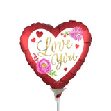 Foil Balloon Love Watercolor Floral Mini Shape