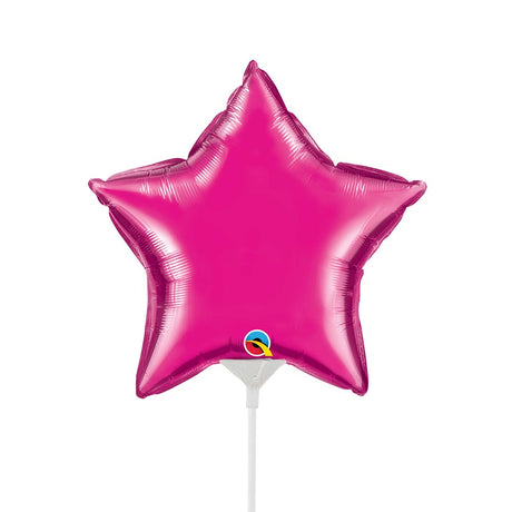 Foil Balloon Magenta Star Air-Fill Only