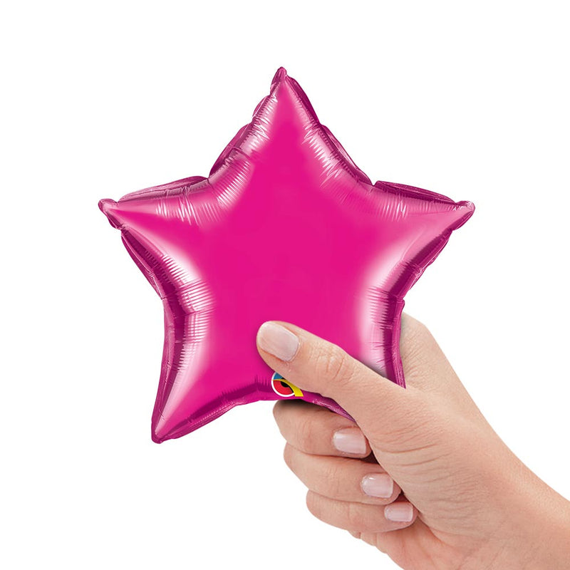 Foil Balloon Magenta Star Air-Fill Only
