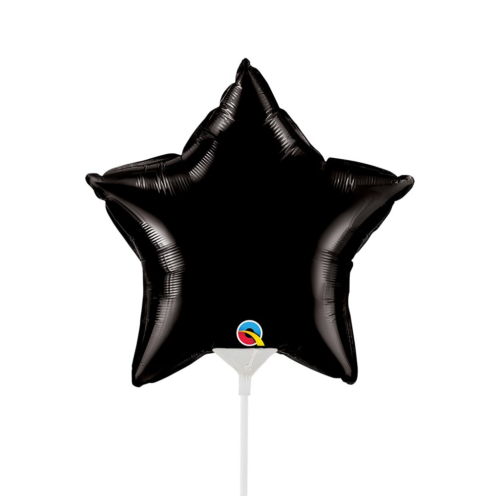 Foil Balloon 9 Inch Star Onyx Black