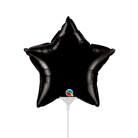 Foil Balloon 9 Inch Star Onyx Black