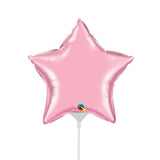 Star Foil Balloon Pearl Pink 9 Inch