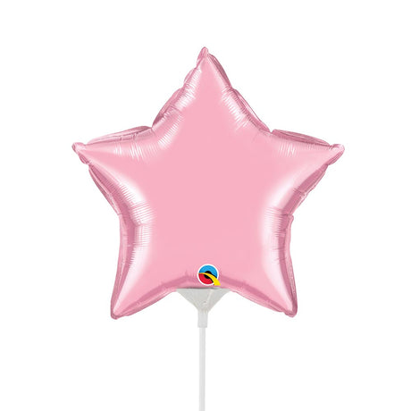 Star Foil Balloon Pearl Pink 9 Inch