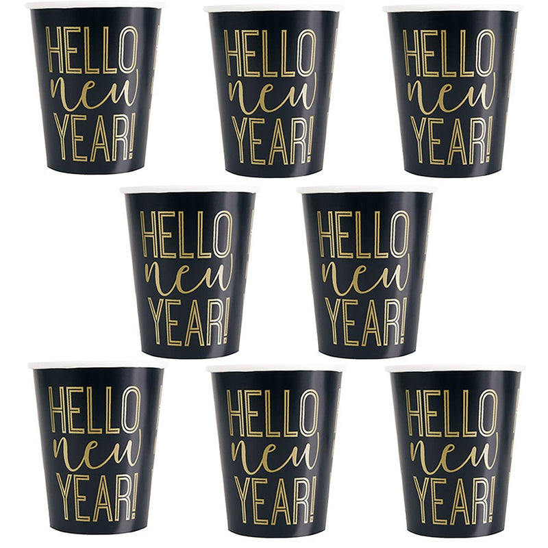 New Year’s Paper Cups 9 oz 8 Pack