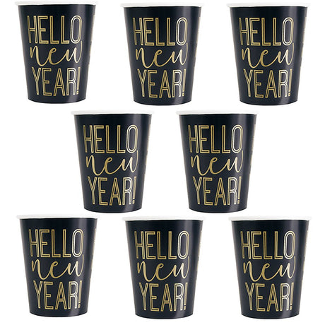 New Year’s Paper Cups 9 oz 8 Pack