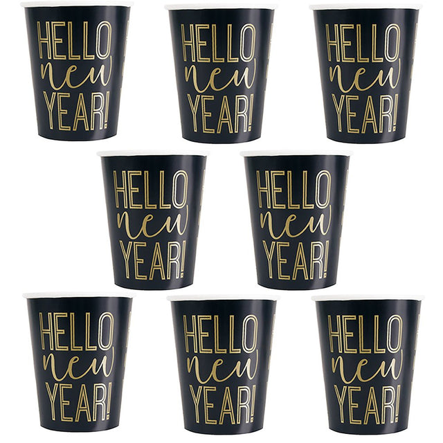New Year’s Paper Cups 9 oz 8 Pack