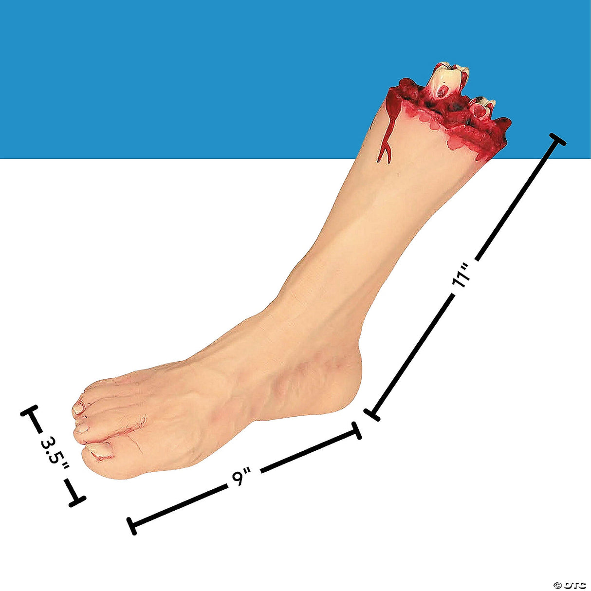 9" x 11" Severed Plastic Foot Halloween Tabletop Decoration