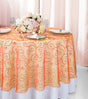 Round Organza Table Overlay 90" Orange