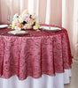 Round Organza Table Overlay 90" Burgundy