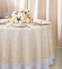 Round Organza Table Overlay 90 Inch Champagne