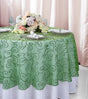 Embroidered Organza Table Overlay 90 Round Clover Green