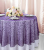 Round Embroidered Organza Table Overlay Eggplant