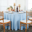 Round Polyester Tablecloth 90" Baby Blue