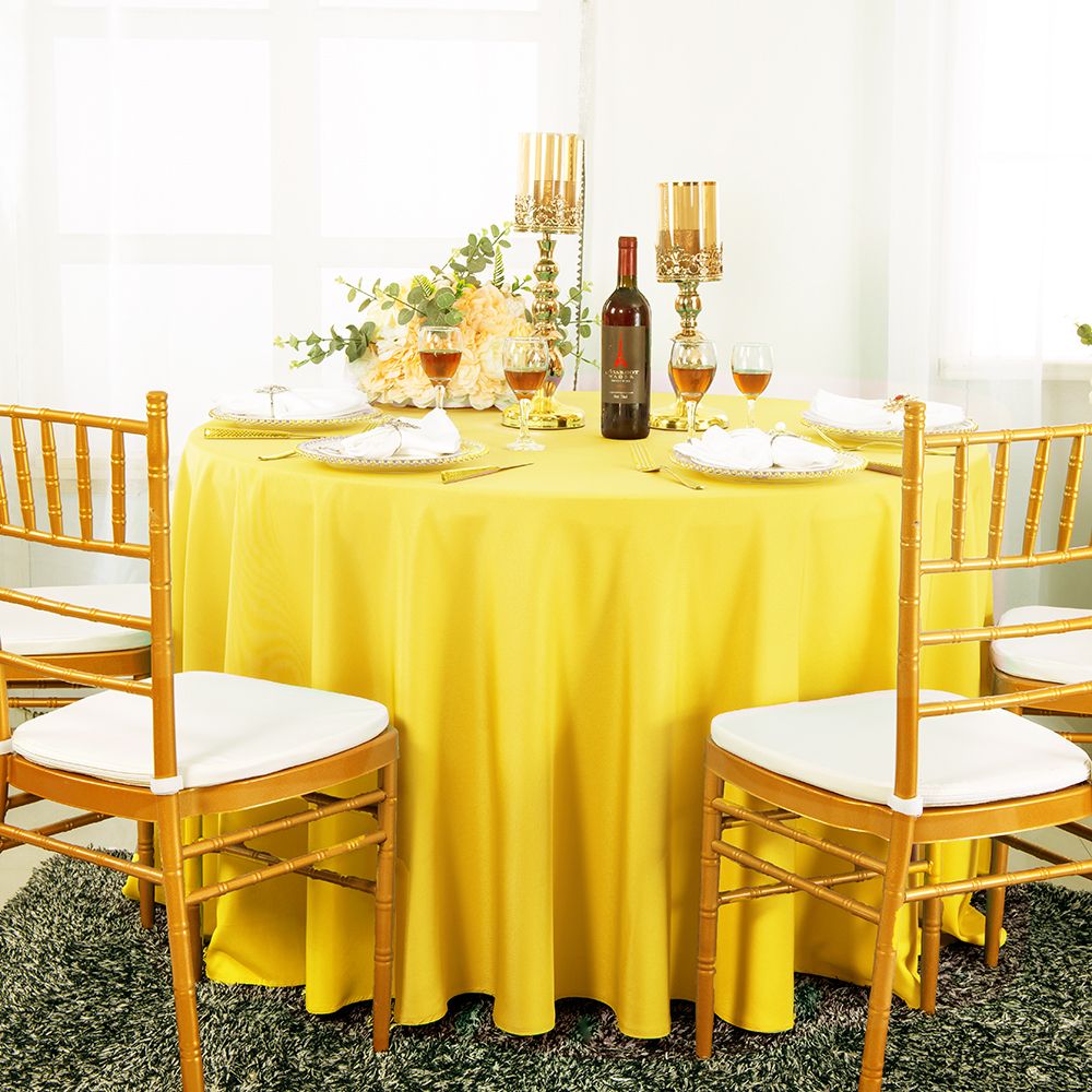 Heavy Duty Seamless Round Polyester Tablecloth