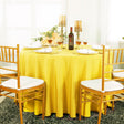 Round Polyester Tablecloth 90 Inch Canary Yellow