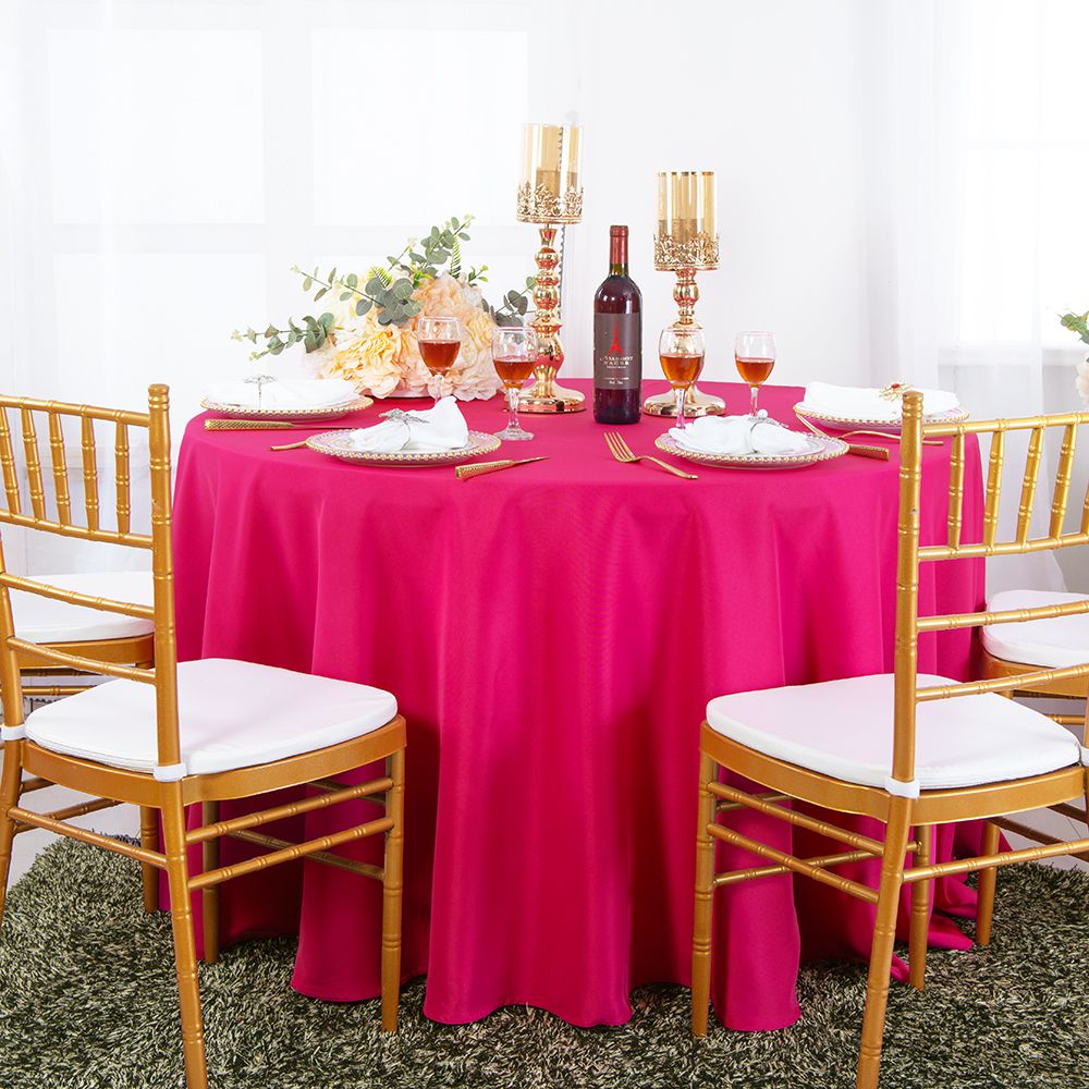 Heavy Duty Seamless Round Polyester Tablecloth