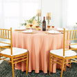 Round Heavy Duty Polyester Tablecloth 90" Apricot/Peach
