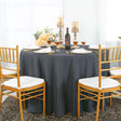 Round Heavy Duty Polyester Tablecloth 90" Pewter/Charcoal