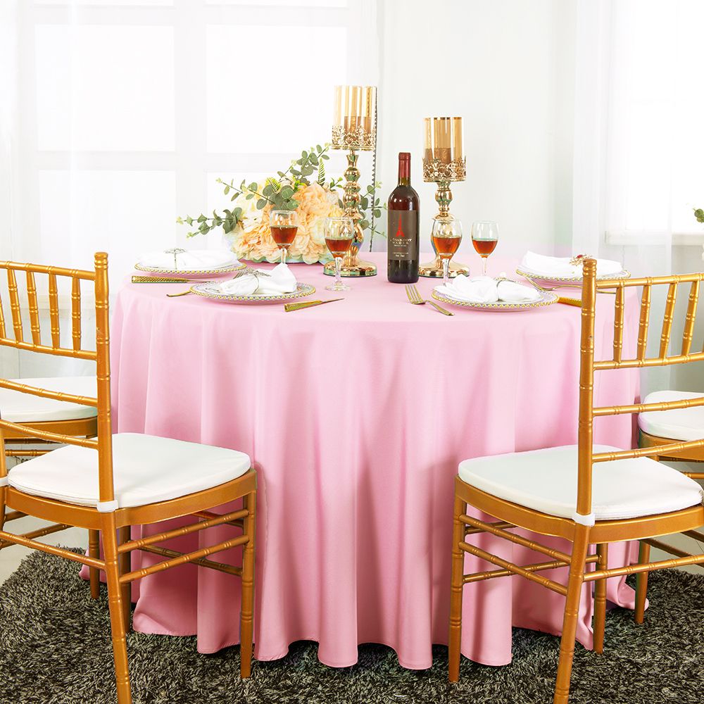 Heavy Duty Seamless Round Polyester Tablecloth