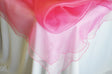 Round Organza Table Overlay 90" Bubble Gum