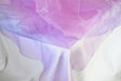 Round Organza Table Overlay 90" Lavender