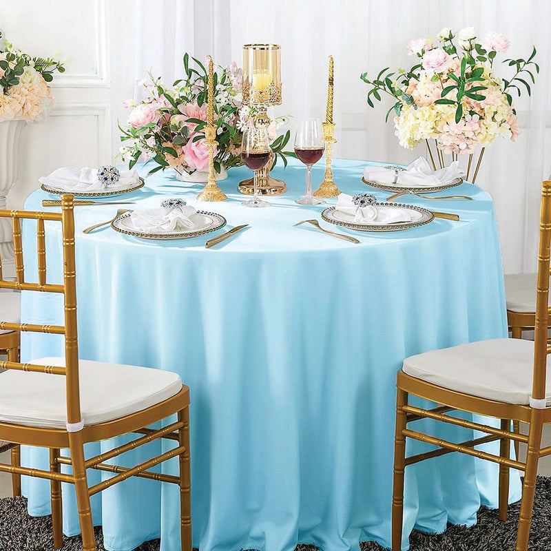 Premium Round Scuba Tablecloth Wrinkle-Free 240 GSM